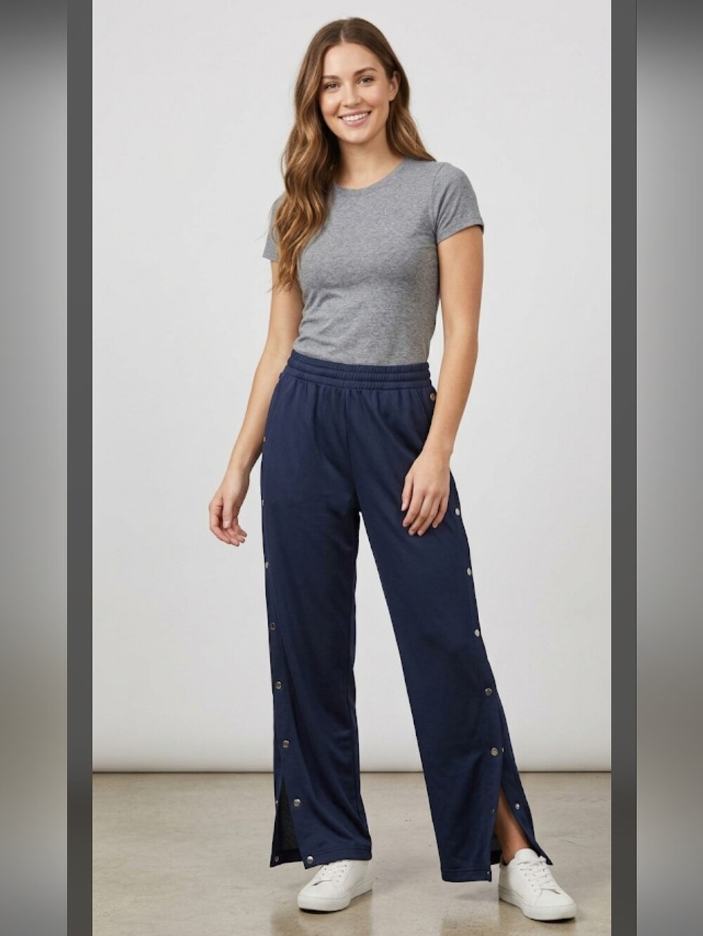 NEW Fabletics Women's Molly Break Away Track Pants Navy Blue Size X-Large